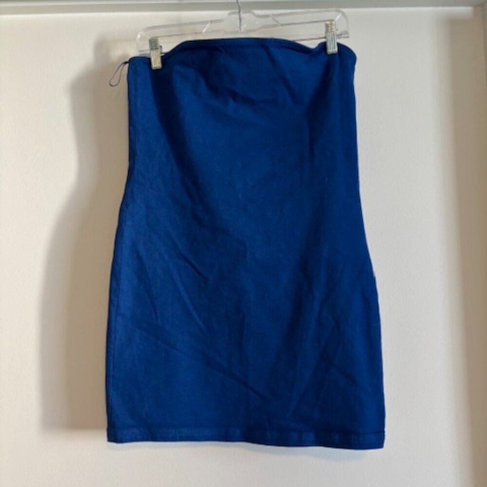 ZARA Bandeau Strapless Mini Cocktail Dress size large - Picture 1 of 5